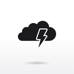 Storm icon vector . Weather sign