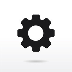 Setting gear icon vector . Gear sign