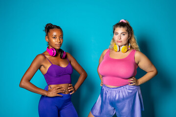 Portrait of young women standing indoors