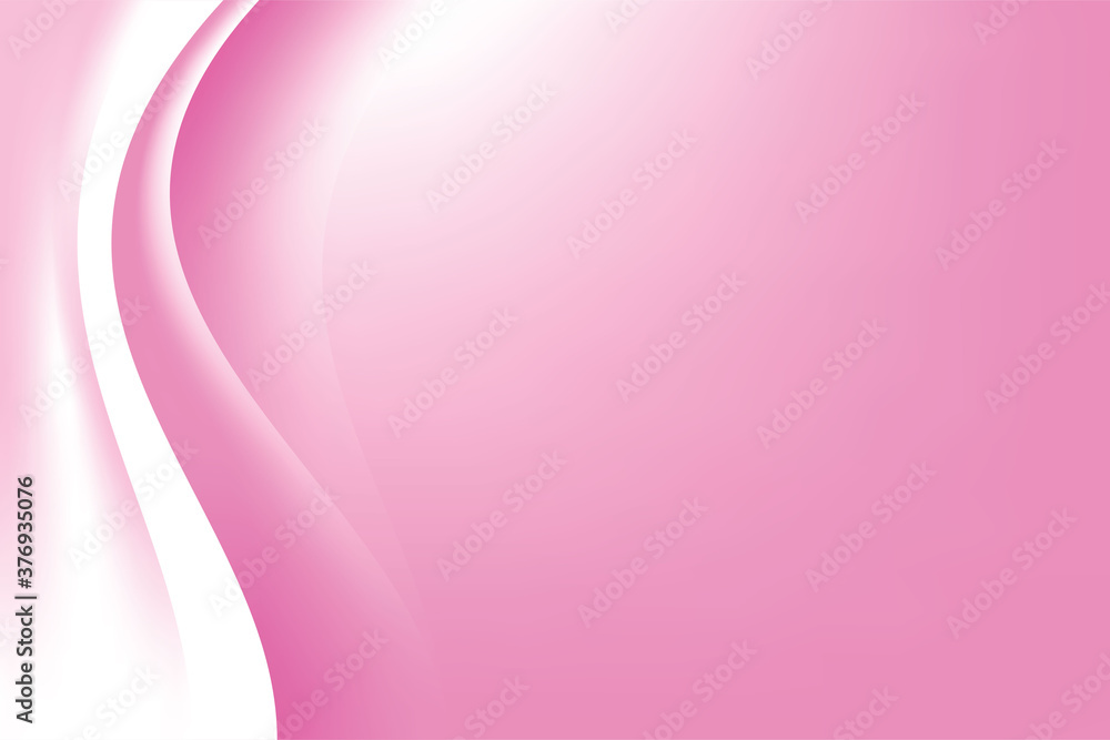 Poster abstract smooth pink wavy background design template vector, blurry pink white mesh gradient backgro