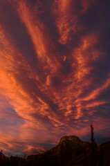 Fototapeta premium Sunset landscape in Patagonia