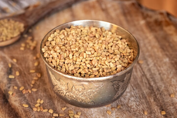 Fenugreek seeds in a bowl