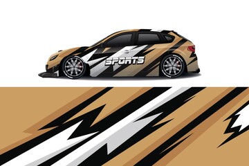 Sports car wrapping decal design	