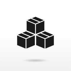 Box icon vector . Cargo sign