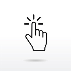 Obraz premium Finger Click icon vector . Click sign