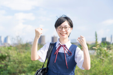 応援する女子高生
