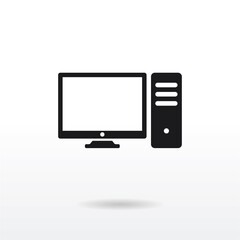 Computer icon vector . pc sign