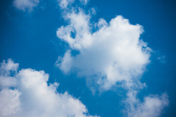 the beauty of the blue sky and white clouds