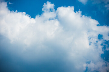 the beauty of the blue sky and white clouds