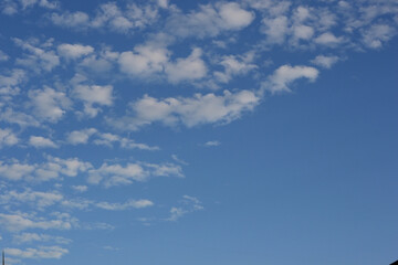 Beautiful cloudy in blue sky