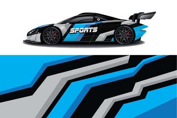 Obraz premium Sports car wrapping decal design 