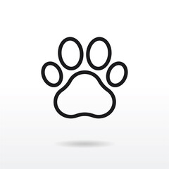 Paw icon vector , Animal Paw sign