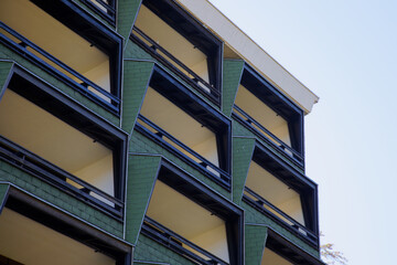 Immeubles des Glovettes à Villard-De-Lans, construits dans les années 70 lors du développement...