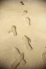 Footprints on beach