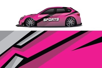 Sports car wrapping decal design