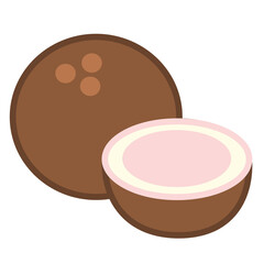 Isolated coconut food healthy nutrition icon - vector