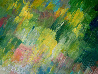 Abstract green nature oil paint abstract background with texture.