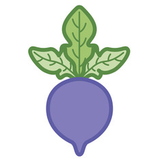 Isolated radish food healthy nutrition icon - vector