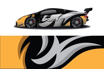 Plakat Sports car wrapping decal design