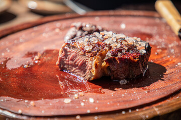 close up grilled prime rib steak