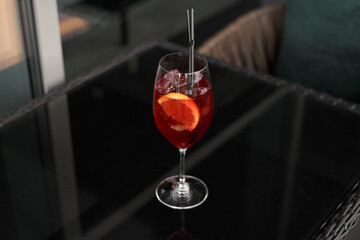 glass of sangria on the table