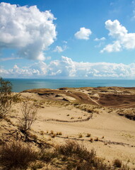 Sand dunes and blue sky