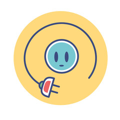 Isolated electricity enviroment ecology nature cartoon- Vector