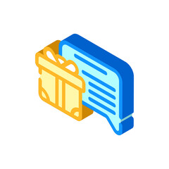 gift for review isometric icon vector illustration