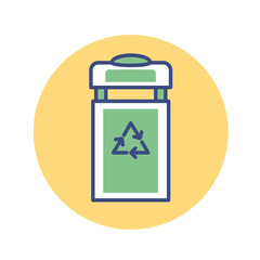 isolated recycler enviroment ecology nature cartoon- Vector