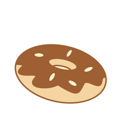 Isolated donut food bakery delicious icon - Vector