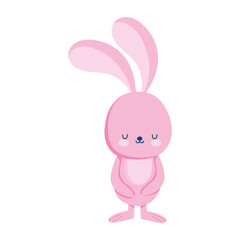 cute rabbit animal cartoon isolated icon style