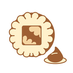 Isolated coockie food bakery delicious icon - Vector