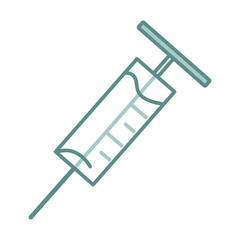 Isolated vaccine things veterinary pets articles icon - Vector