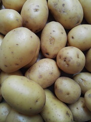 Potatoes on the market.