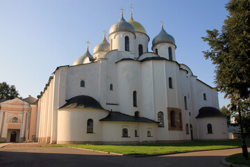 Fototapeta na wymiar Russia Veliky Novgorod sights, temples, Christianity