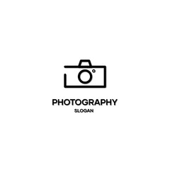 Abstract video photography logo, photographer symbol, camera icon logo design line art