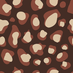 Fototapeta na wymiar Boho leopard monochrome modern seamless pattern. Vector textile design mid century modern bohemian