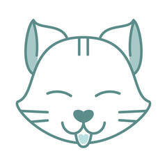 Obraz premium Isolated cat pet things veterinary pets articles icon - Vector