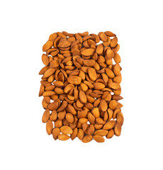 Heap of Almond on White Background