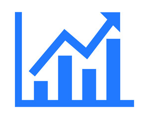 growing business graph icon