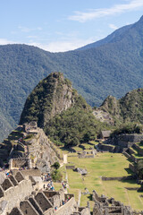 Fototapeta na wymiar scenes from the ruins and the Inca city of Machu Picchu in central Peru in South America