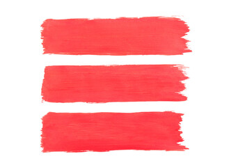 Fototapeta na wymiar Pink colored paint strokes on a white background