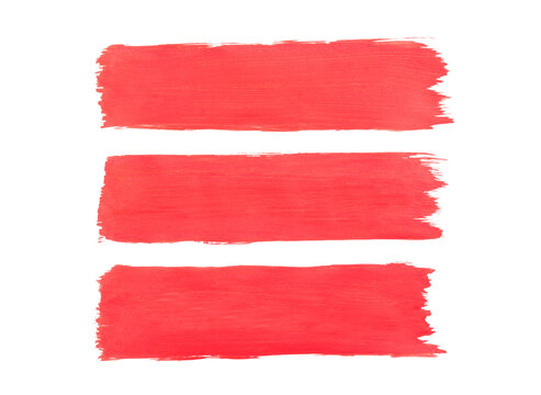 Pink colored paint strokes on a white background