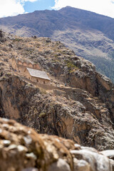 Naklejka premium scenes from the ruins and the Inca city of Ollantaytambo in central Peru in South America