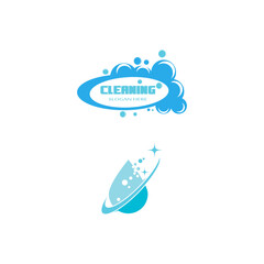 cleaning clean service logo icon vector template