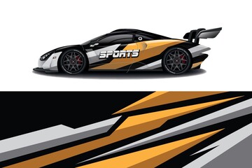 Obraz premium Sports car wrapping decal design