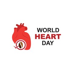 World Heart Day Logo Template design vector, emblem, design concept, creative symbol