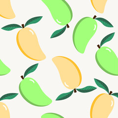 seamless cute mango pattern