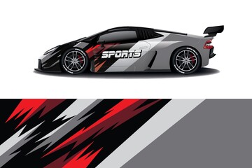 Obraz premium Sports car wrapping decal design 