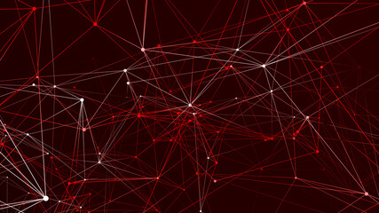 Fototapeta premium Abstract digital connection dots. Technology background. Network connection structure. 3d rendering.